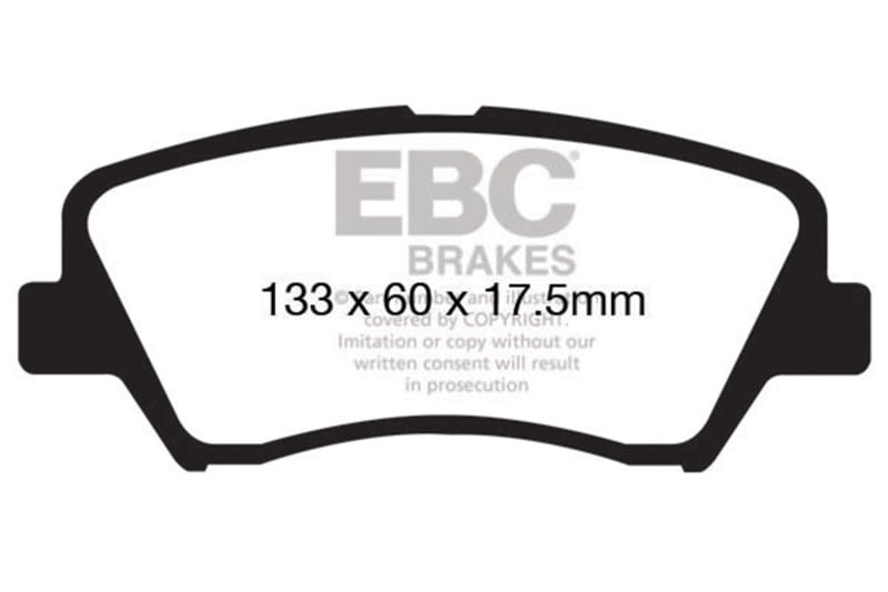 EBC — EBC 13+ Hyundai Elantra 1.8 Redstuff Front Brake Pads
Disc Brake Pad