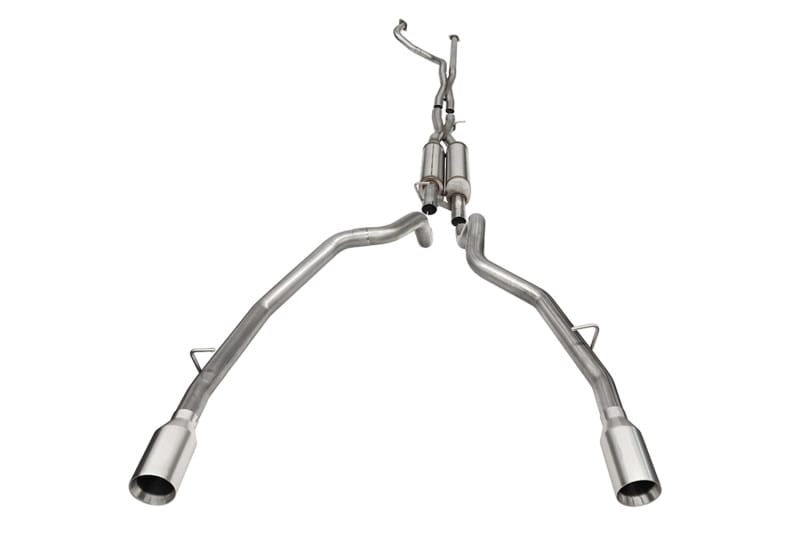 CORSA Performance — 3.0in. True Dual Catback Exhaust System with Dual Rear Exit and Flat Cut 5.0in.