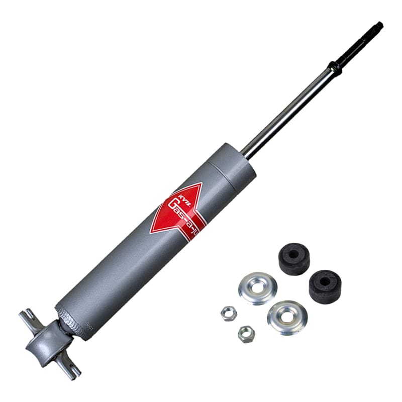 KYB — The KYB Gas-a-just monotube shock absorber has additional performance advantages over the traditional twin-tube design: It can instantly, automatically adjust to your performance needs and never experiences fade due to aeration. The KYB Gas-a-just has two separate working chambers: An air-free hydraulic piston and valve area for responsiveness and control, and a second high-pressure nitrogen gas area with a floating piston that provides a comfortable ride during normal driving and adds instant p
High Pressure Monotube Gas Shock for Cars and Trucks