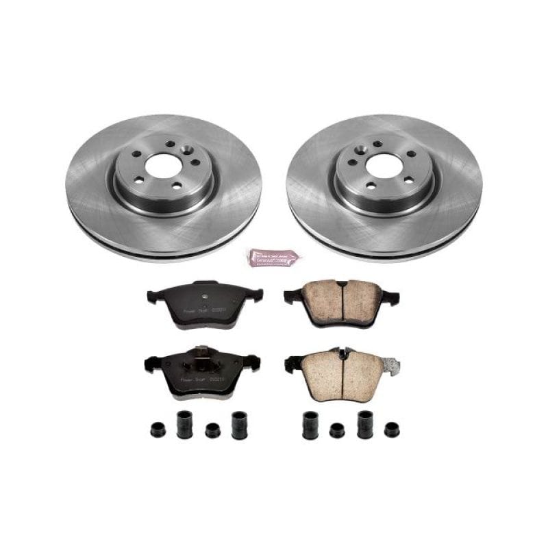 PowerStop — OE Stock Replacement Low-Dust Ceramic Brake Pad and Rotor Kit