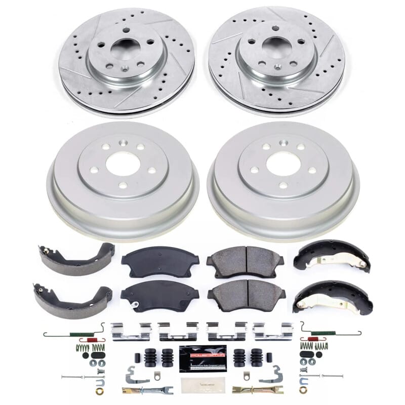 PowerStop — Z26 Street Performance Ceramic Brake Pad and Drilled & Slotted Rotor Kit