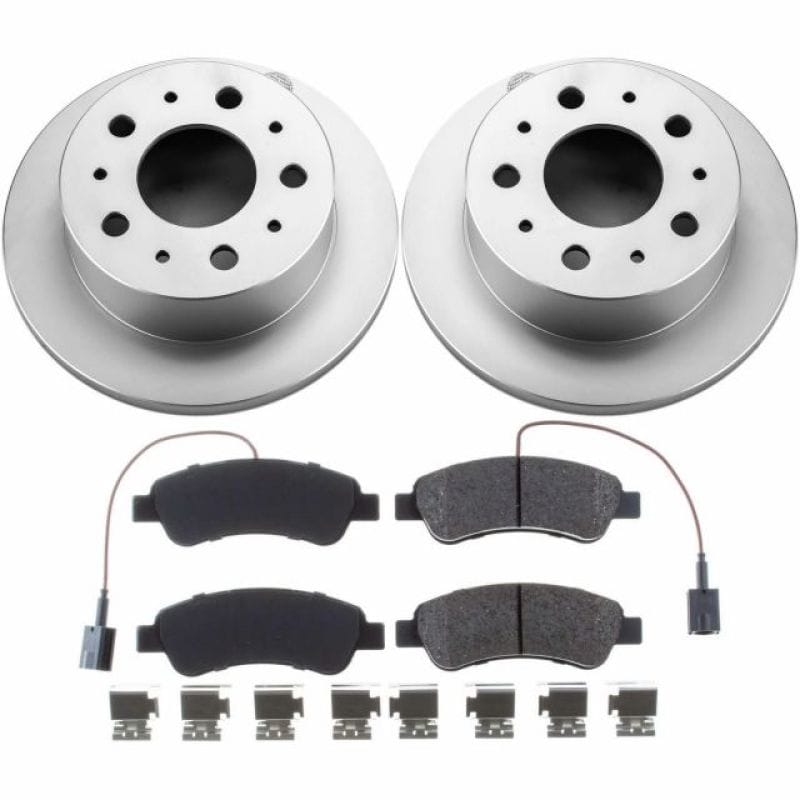 PowerStop — Genuine Geomet Coated Rotor and Low-Dust Ceramic Brake Pad Kit