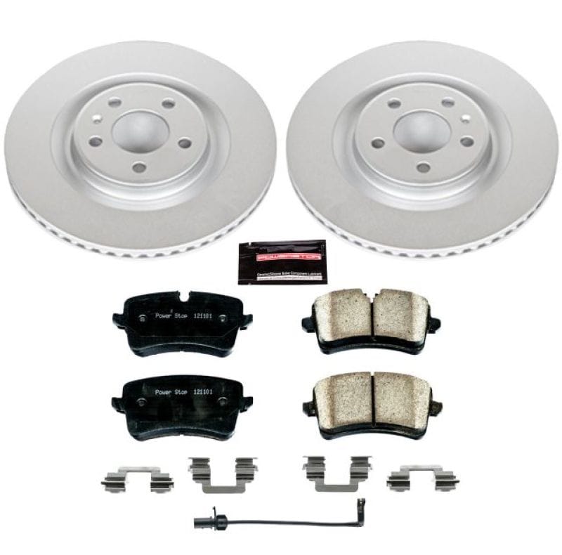 PowerStop — Genuine Geomet Coated Rotor and Carbon-Fiber Ceramic Brake Pad Kit