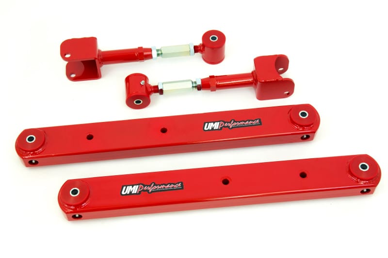 UMI Performance — 402126 - 1964-1967 GM A-Body Rear Control Arm Kit, Boxed Lowers, Adj Uppers