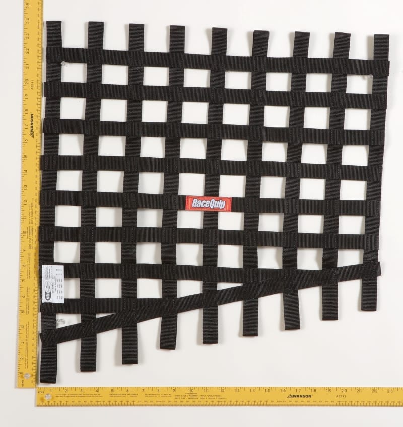 Racequip — RaceQuip Black Drag 24 To 18 X 23 SFI Rib Net