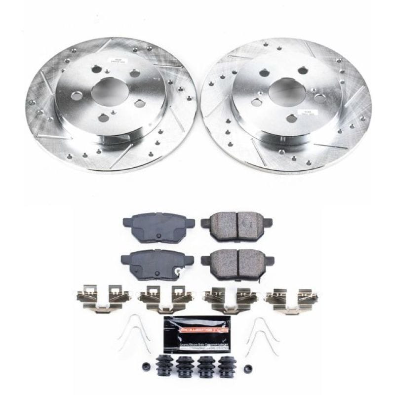 PowerStop — Z23 Daily Driver Carbon-Fiber Ceramic Brake Pad and Drilled & Slotted Rotor Kit