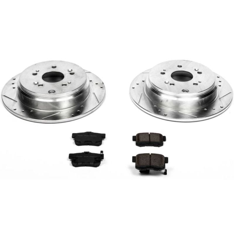 PowerStop — Z23 Daily Driver Carbon-Fiber Ceramic Brake Pad and Drilled & Slotted Rotor Kit