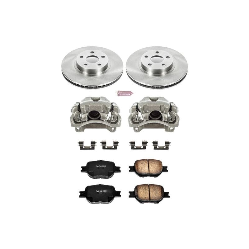 PowerStop — OE Stock Replacement Low-Dust Ceramic Brake Pad, Rotor and Caliper Kit