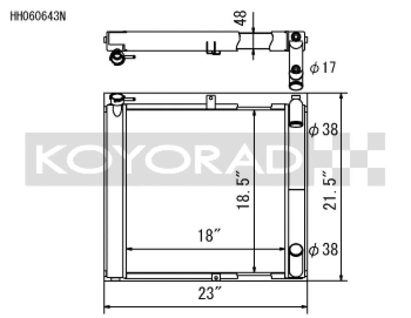 Koyo — Koyorad HH060643N Racing All Aluminum Radiator
