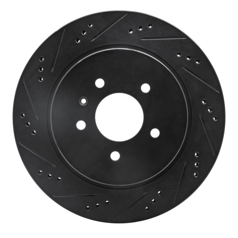 R1 Concepts — R1 Concepts Brake Rotor Drilled and Slotted Black