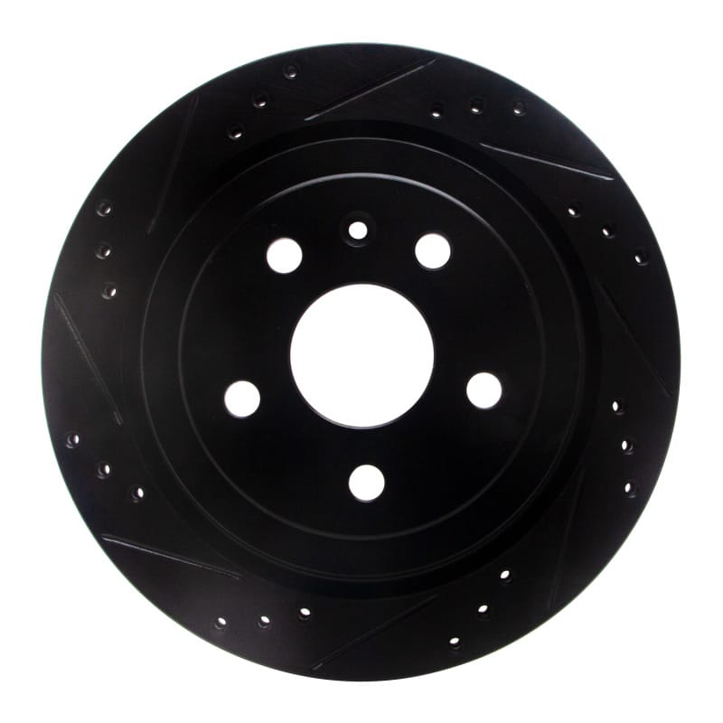 R1 Concepts — R1 Concepts Brake Rotor Drilled and Slotted Black