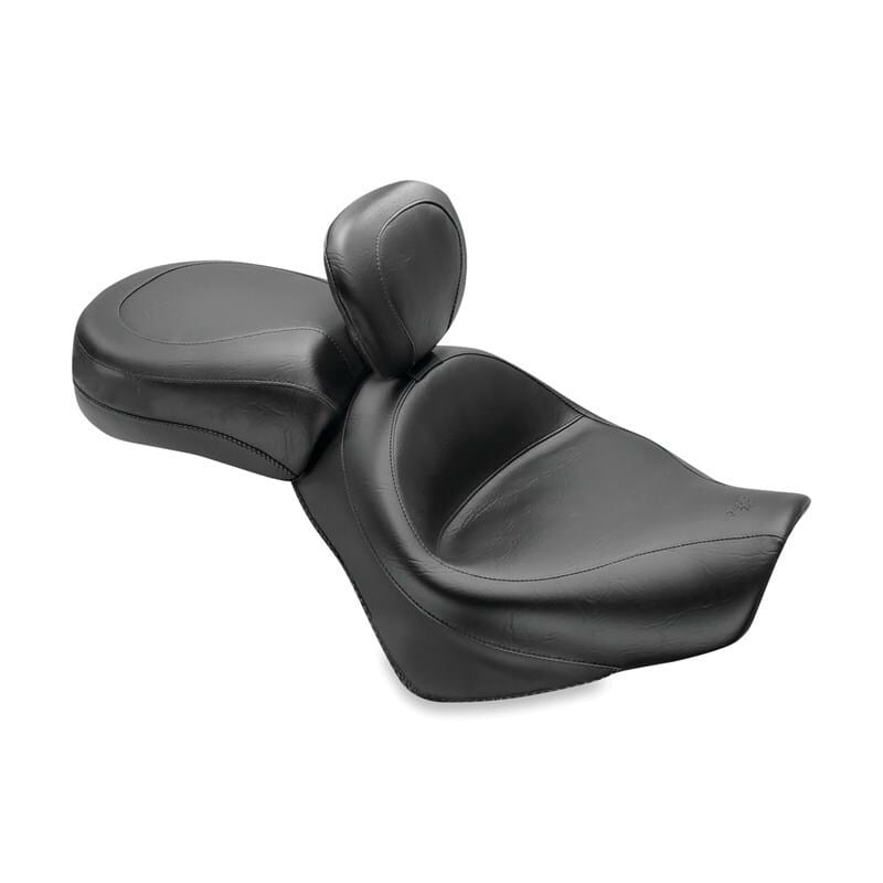 Mustang Motorcycle — Mustang 07-15 Honda VT750C2 Spirit, 10-20 Phantom Wide Touring 2PC Seat w/Driver Backrest - Black