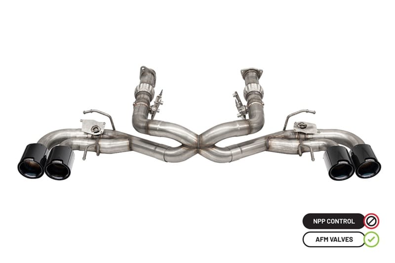 CORSA Performance — 3.0in. Muffler Delete 4 Valve Cat-Back Exhaust System with NPP Sound control wit