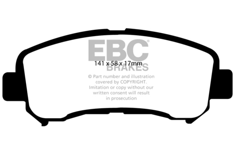 EBC — EBC 14+ Nissan Juke 1.6 Turbo Nismo RS Redstuff Front Brake Pads
Disc Brake Pad