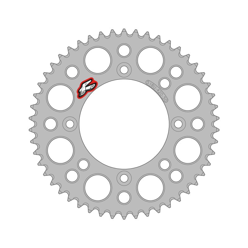Renthal — Renthal 2025 KTM 65 Rear Chain Wheel - Silver 420-46GP Teeth