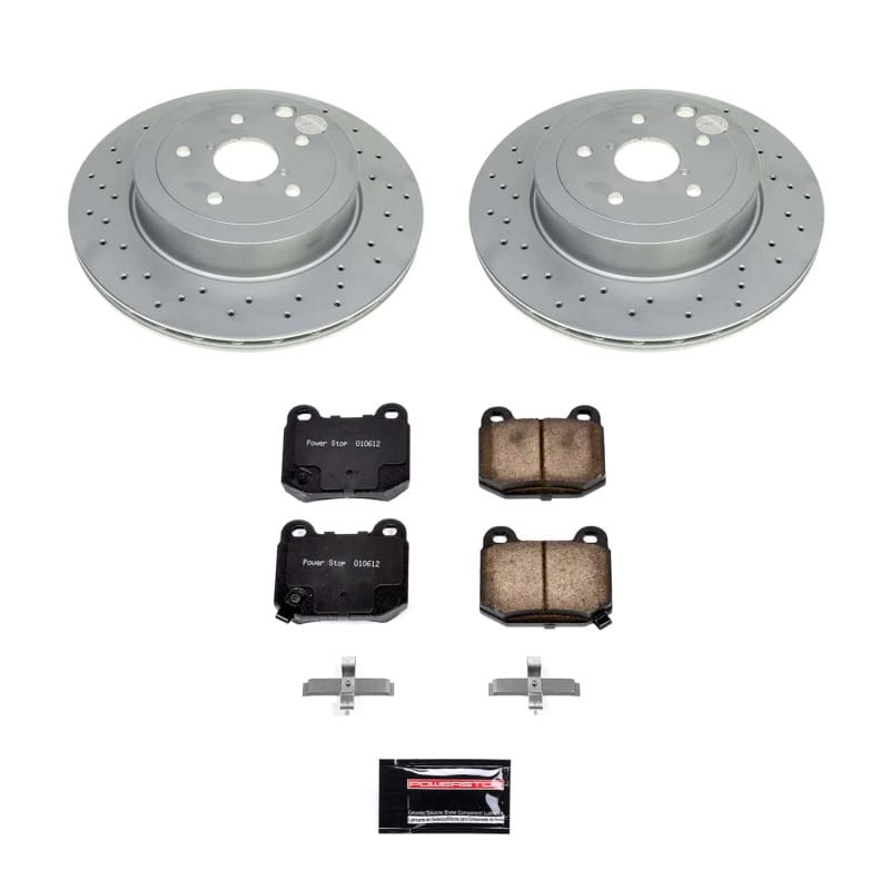PowerStop — Genuine Geomet Coated Rotor and Low-Dust Ceramic Brake Pad Kit