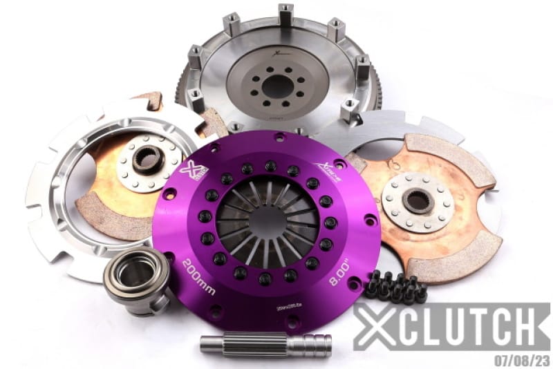 XCLUTCH — Clutch Kit Inc Chromoly Flywheel; 8"  Twin Solid Ceramic Clutch Discs