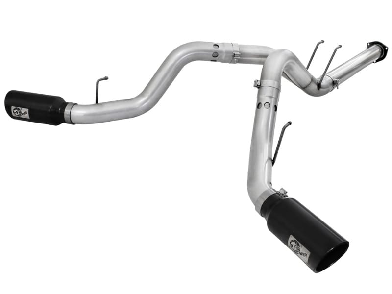 aFe — ATLAS 4 IN Aluminized Steel DPF-Back Exhaust System w/Black Tip