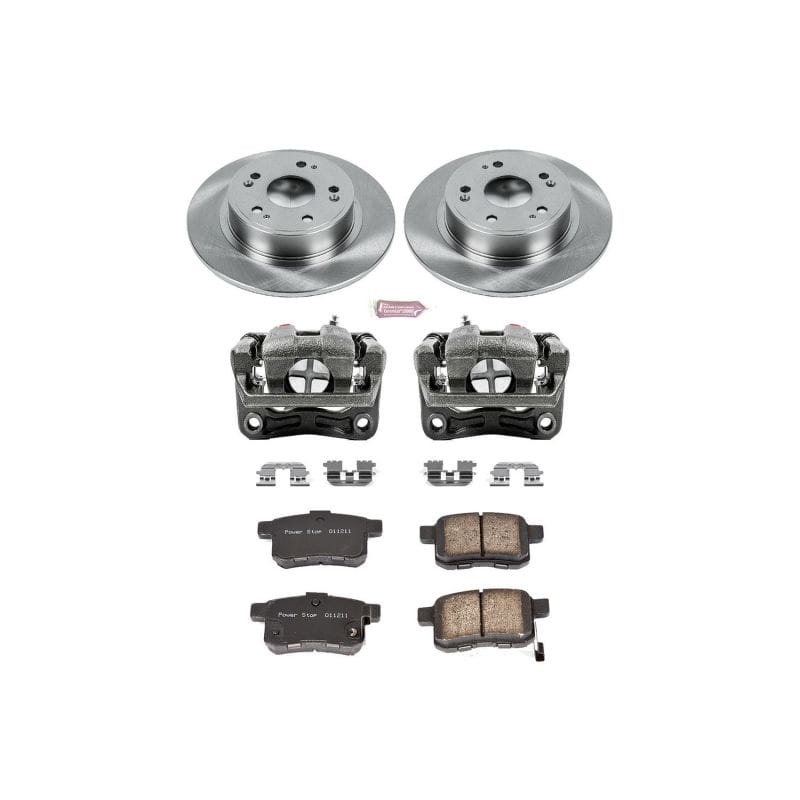 PowerStop — OE Stock Replacement Low-Dust Ceramic Brake Pad, Rotor and Caliper Kit