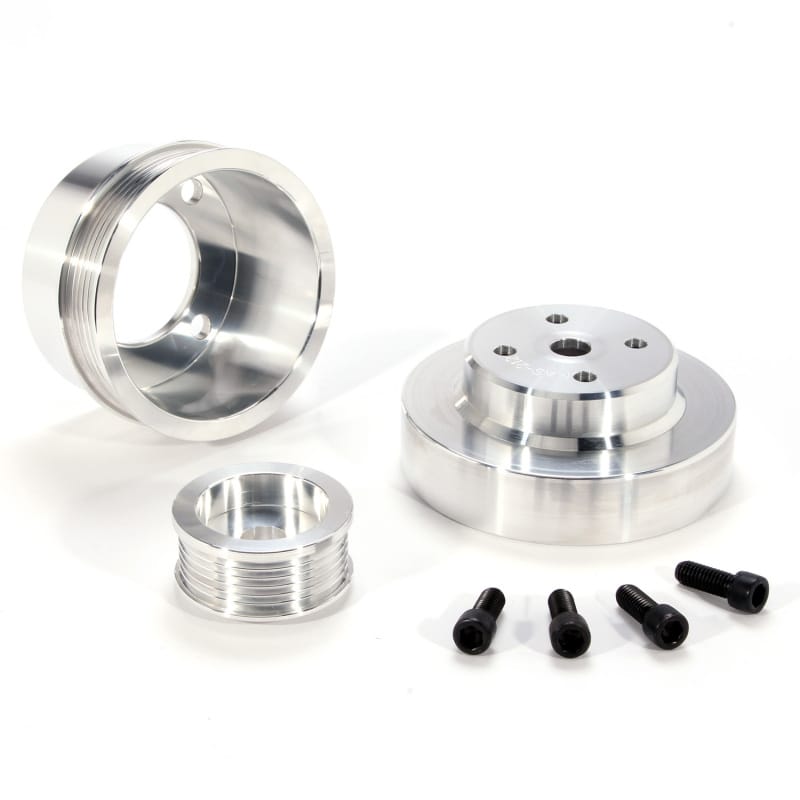 BBK — 1979-1993 MUSTANG 5.0 3 PC UNDER DRIVE PULLEY KIT BILLET ALUMINUM
Power-Plus Series® Underdrive Pulley System