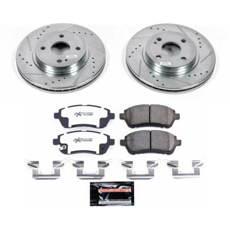 PowerStop — Z26 Street Performance Ceramic Brake Pad and Drilled & Slotted Rotor Kit