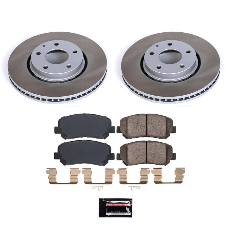 PowerStop — Semi-Coated Rotor and Low-Dust Ceramic Brake Pad Kit