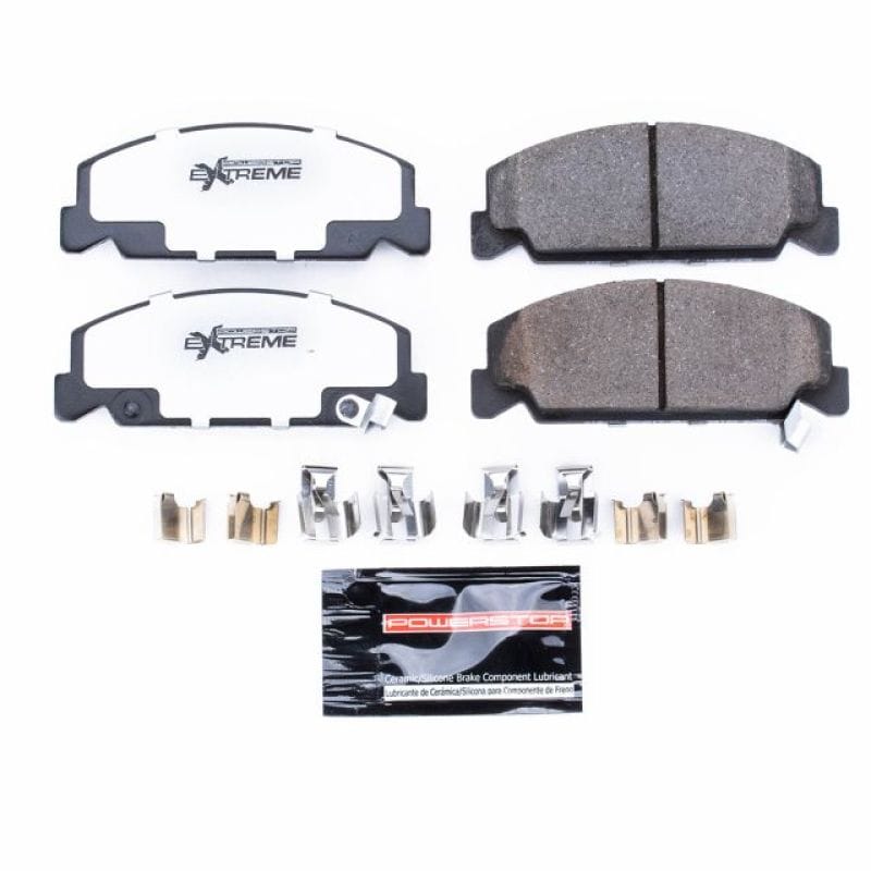PowerStop — PowerStop - Z26 Performance Carbon-Fiber Ceramic Brake Pads with Hardware Kit