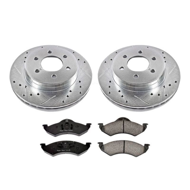 PowerStop — Z23 Daily Driver Carbon-Fiber Ceramic Brake Pad and Drilled & Slotted Rotor Kit
