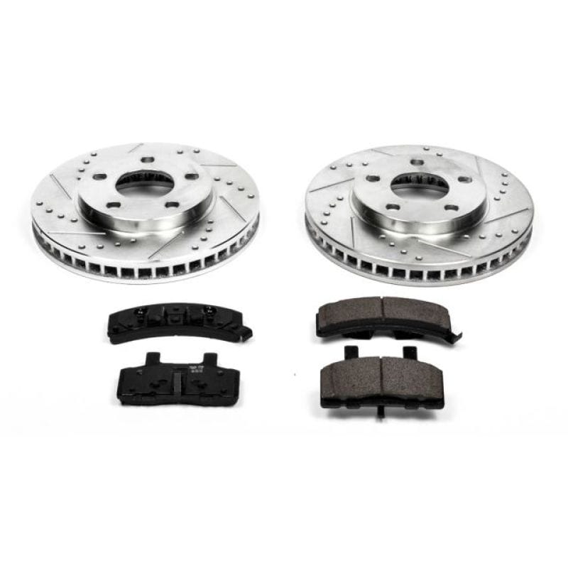 PowerStop — Z23 Daily Driver Carbon-Fiber Ceramic Brake Pad and Drilled & Slotted Rotor Kit