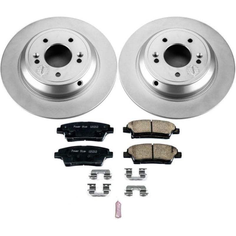 PowerStop — Genuine Geomet Coated Rotor and Low-Dust Ceramic Brake Pad Kit