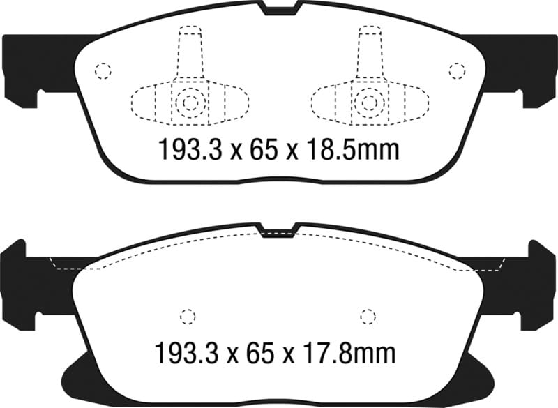 EBC — EBC 15+ Ford Edge 2.0 Turbo FWD Yellowstuff Front Brake Pads
Disc Brake Pad