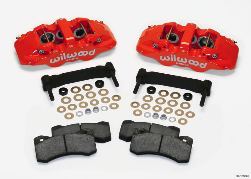 Wilwood — KIT,FRONT,C5/C6 VETTE 97-13,AERO6,W/PAD BRACKET FOR OE C6 Z51/Z06 ROTOR,RED