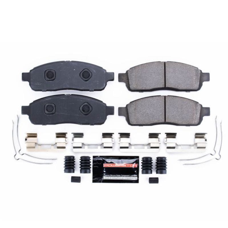 PowerStop — PowerStop - Z23 Daily Driver Carbon-Fiber Ceramic Brake Pads with Hardware Kit