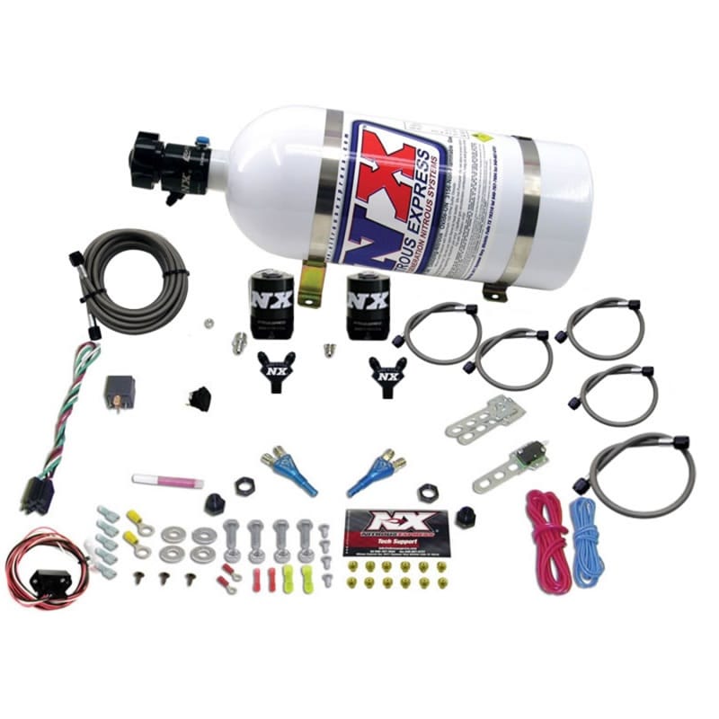 Nitrous Express — NISSAN / INFINITY DUAL NOZZLE (35-150HP) W/ 10LB BOTTLE
Nitrous Oxide Injection System Kit