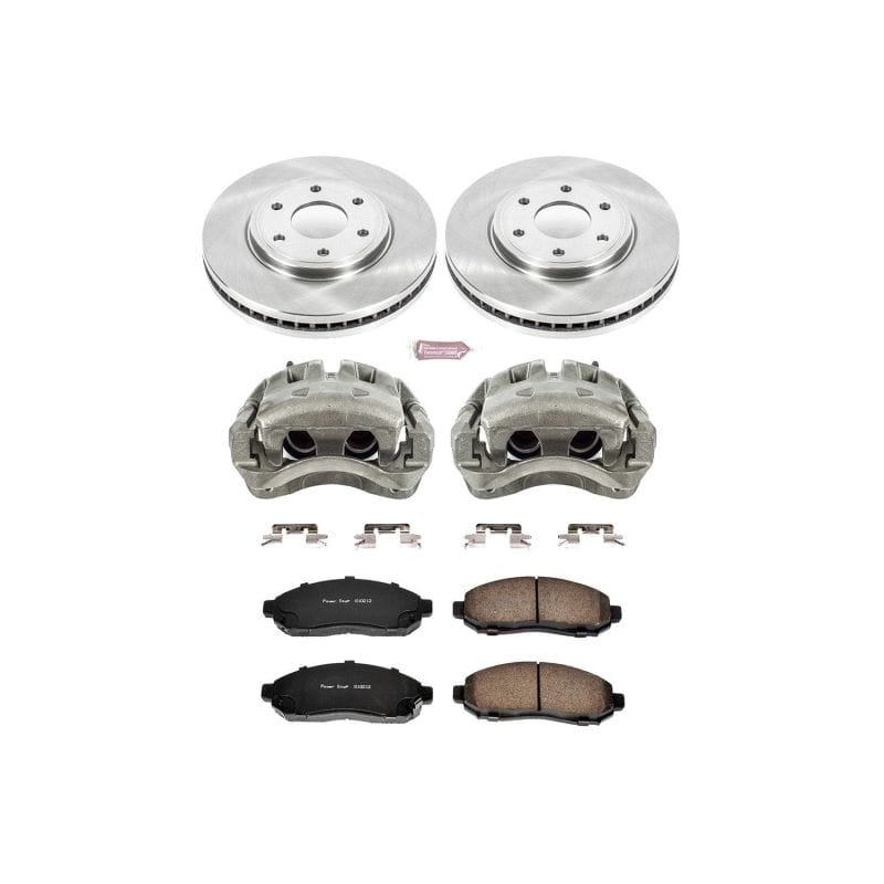 PowerStop — OE Stock Replacement Low-Dust Ceramic Brake Pad, Rotor and Caliper Kit