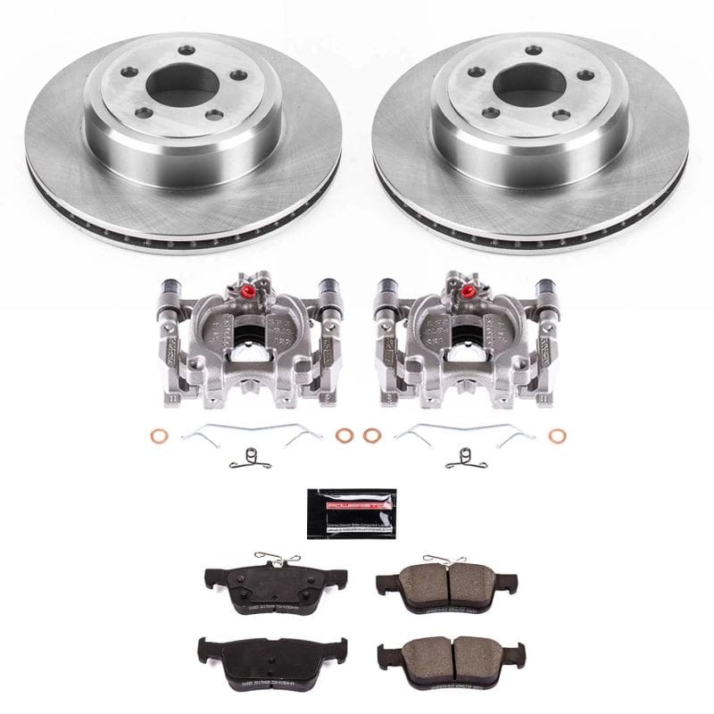 PowerStop — OE Stock Replacement Low-Dust Ceramic Brake Pad, Rotor and Caliper Kit