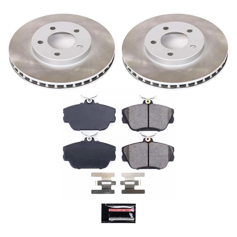 PowerStop — Semi-Coated Rotor and Low-Dust Ceramic Brake Pad Kit