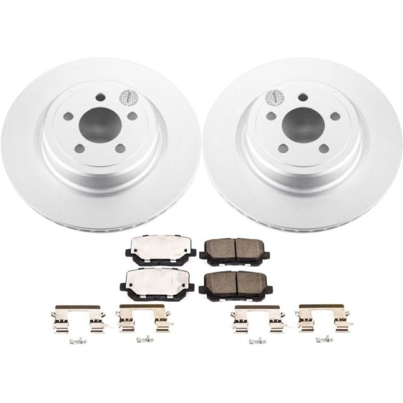 PowerStop — Genuine Geomet Coated Rotor and Low-Dust Ceramic Brake Pad Kit