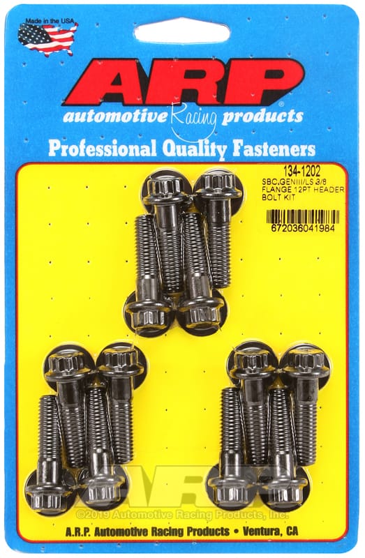 ARP — ARP SBC/GENIII LS 3/8 Flange 12pt Header Bolt Kit