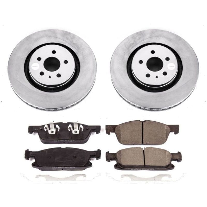 PowerStop — Genuine Geomet Coated Rotor and Low-Dust Ceramic Brake Pad Kit