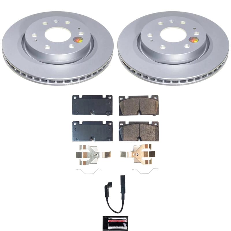 PowerStop — Genuine Geomet Coated Rotor and Low-Dust Ceramic Brake Pad Kit