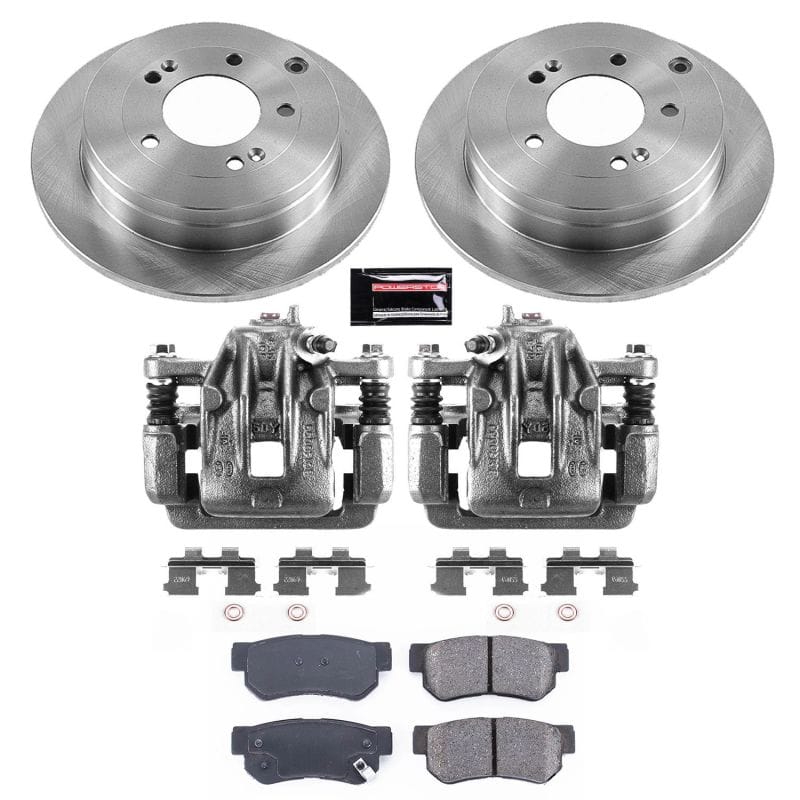 PowerStop — OE Stock Replacement Low-Dust Ceramic Brake Pad, Rotor and Caliper Kit
