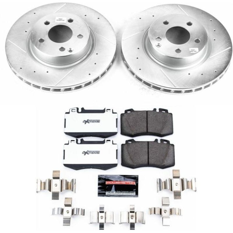 PowerStop — Z26 Street Performance Ceramic Brake Pad and Drilled & Slotted Rotor Kit