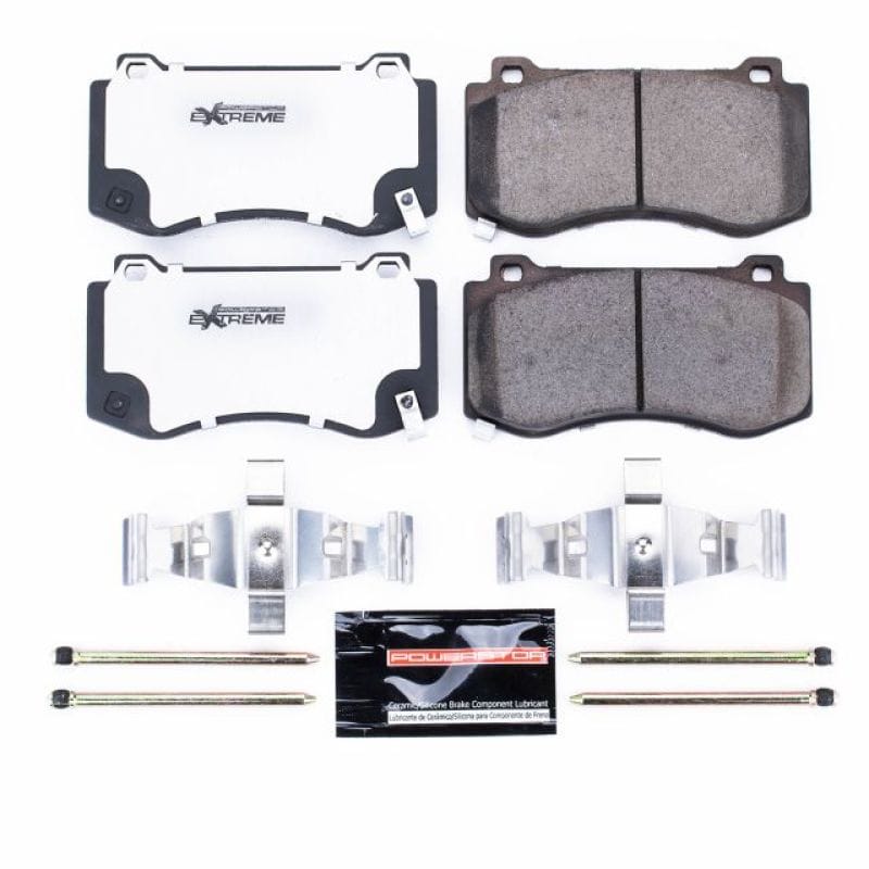 PowerStop — PowerStop - Z26 Performance Carbon-Fiber Ceramic Brake Pads with Hardware Kit