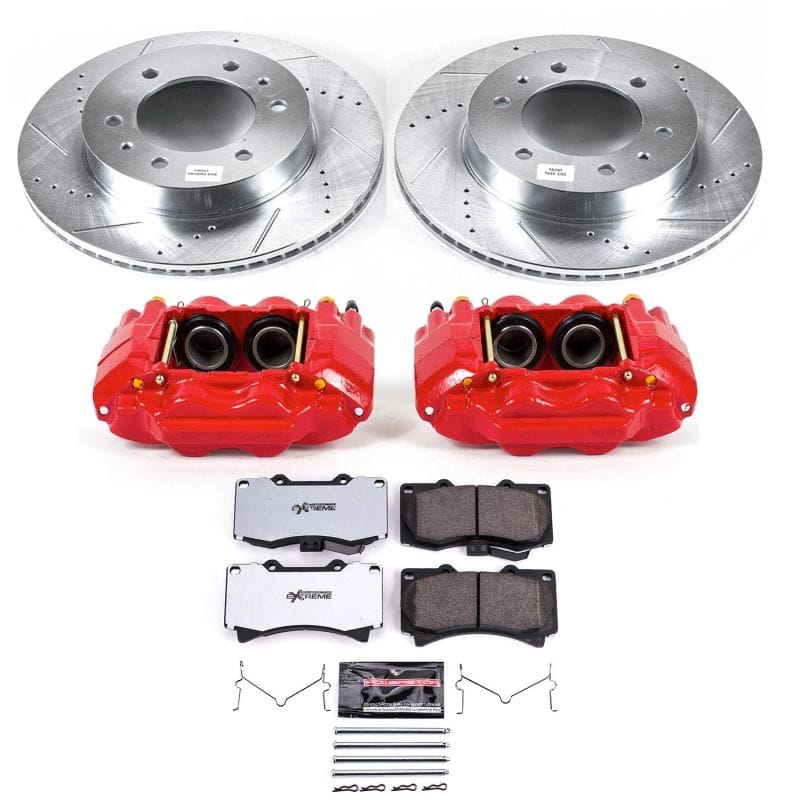 PowerStop — Z36 Truck and SUV Ceramic Brake Pad, Drilled & Slotted Rotor, and Caliper Kit
