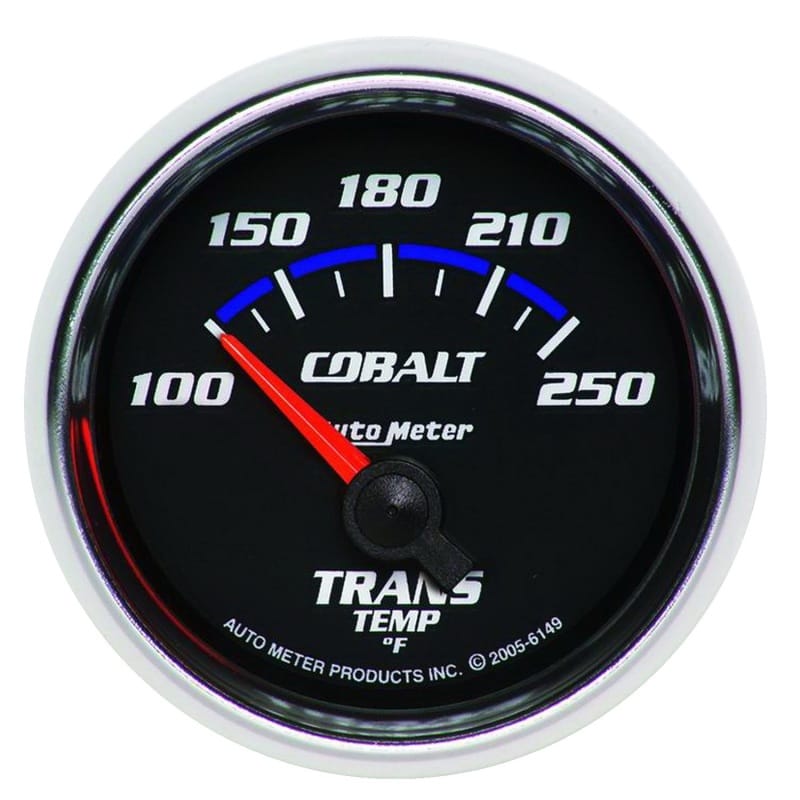AutoMeter — GAUGE, TRANSMISSION TEMP, 2 1/16" , 100-250 Degrees F, ELECTRIC, COBALT