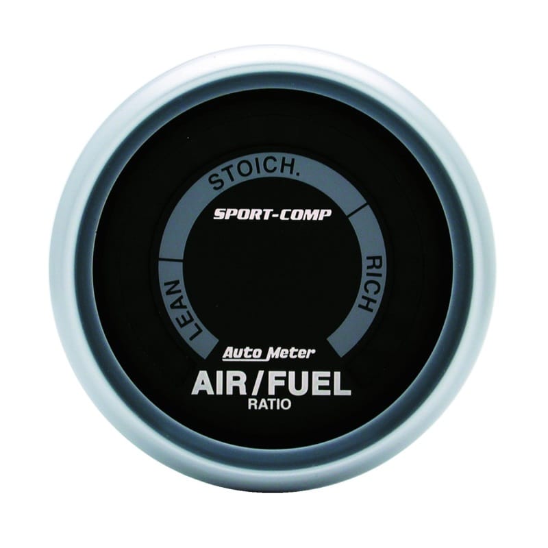 AutoMeter — GAUGE, AIR/FUEL RATIO-NARROWBAND, 2 1/16", LEAN-RICH, LED ARRAY, SPORT-COMP