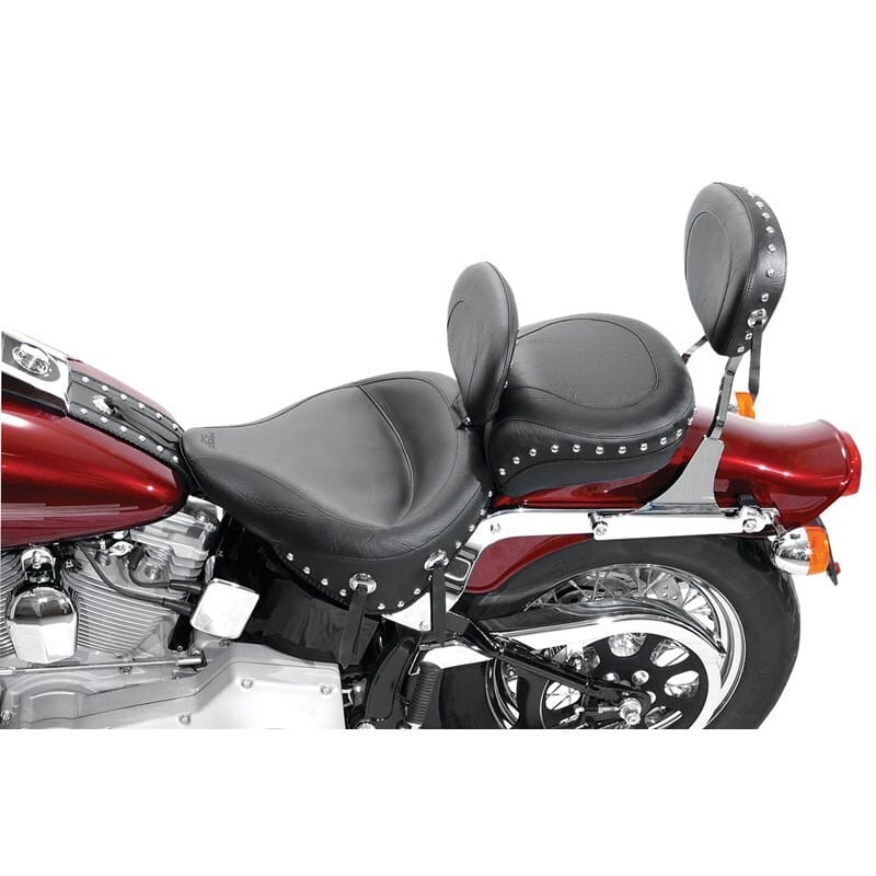 Mustang Motorcycle — Mustang Harley Low Medallion Sissy Bar Pad (12 inch x 9 inch) w/Studs - Black