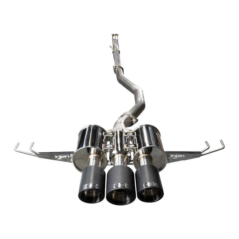 Injen — Injen Technology Stainless Steel Cat-Back Exhaust System w/ Carbon Fiber Tips