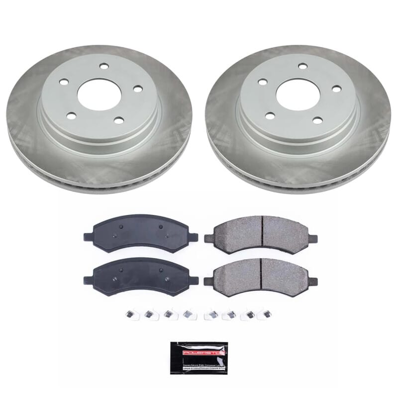 PowerStop — Semi-Coated Rotor and Low-Dust Ceramic Brake Pad Kit